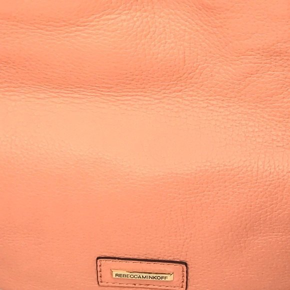 Rebecca Minkoff Leather Bucket Bag Apricot Peach Pink - Picture 8 of 11